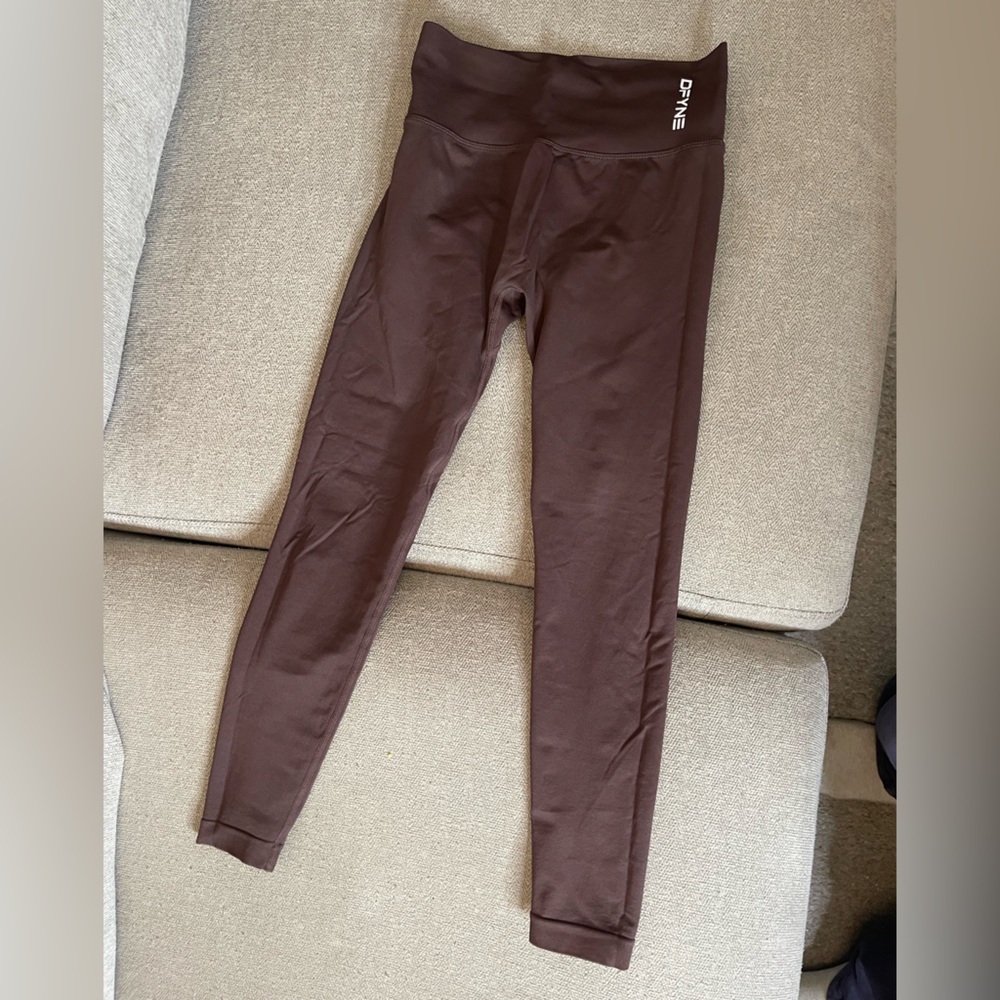 DFYNE Brown Scrunch Leggings